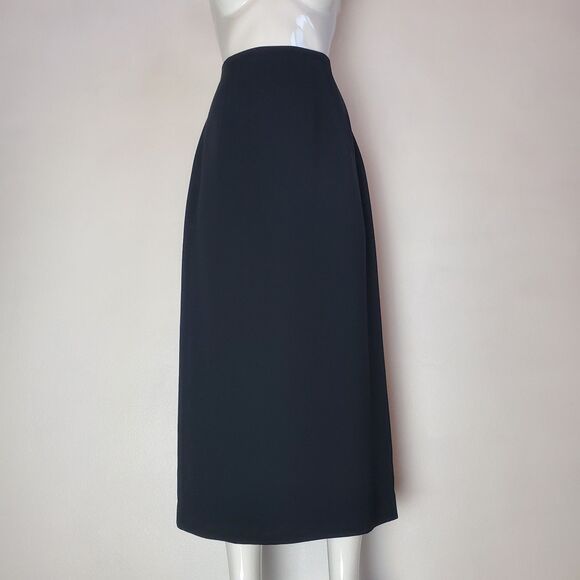 Vintage 90s Rena Rowan Black Maxi Skirt - Picture 1 of 7